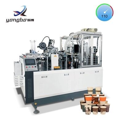 Máquina de fabricación de tazas de papel de alta velocidad totalmente automática 100-110pcs/min