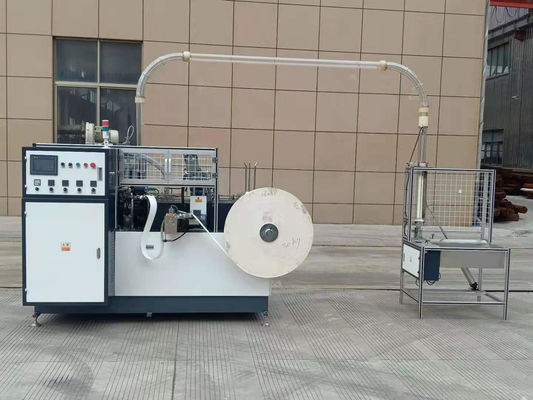 4kw Máquina de fabricación de tazas de café de papel totalmente automática Máquina de moldeado de tazas de papel desechables con papel recubierto de PE simple / doble