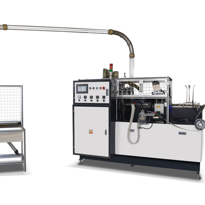 Máquina automática de fabricación de tazas de papel desechables de velocidad media con tamaño externo 2130mm*1350mm*1900mm y voltaje 220V/380V