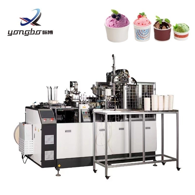 Máquina de plegado de papel para hacer tazones totalmente automático 20-50oz 60-70pcs / Min máquina de formación de la sopa de papel tazón